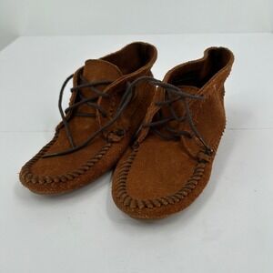 Minnetonka Womens Boho Suede Moccasin Ankle Boots‎ Size 8.5  Western Rustic